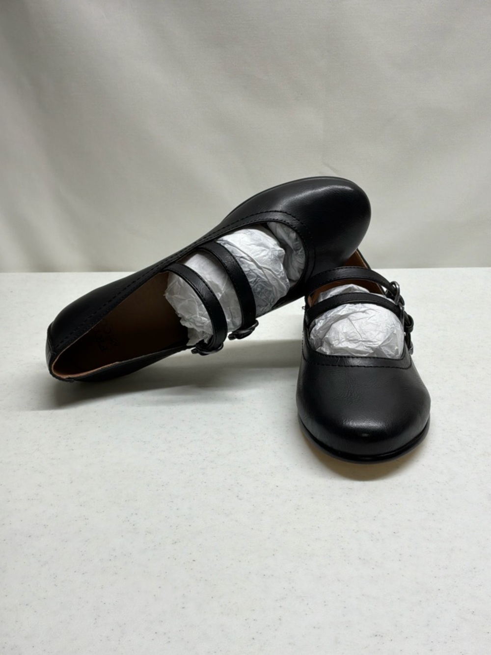 Classic Black Mary Jane Flats - Women's Comfortable Everyday Shoes - Picture 7 of 8